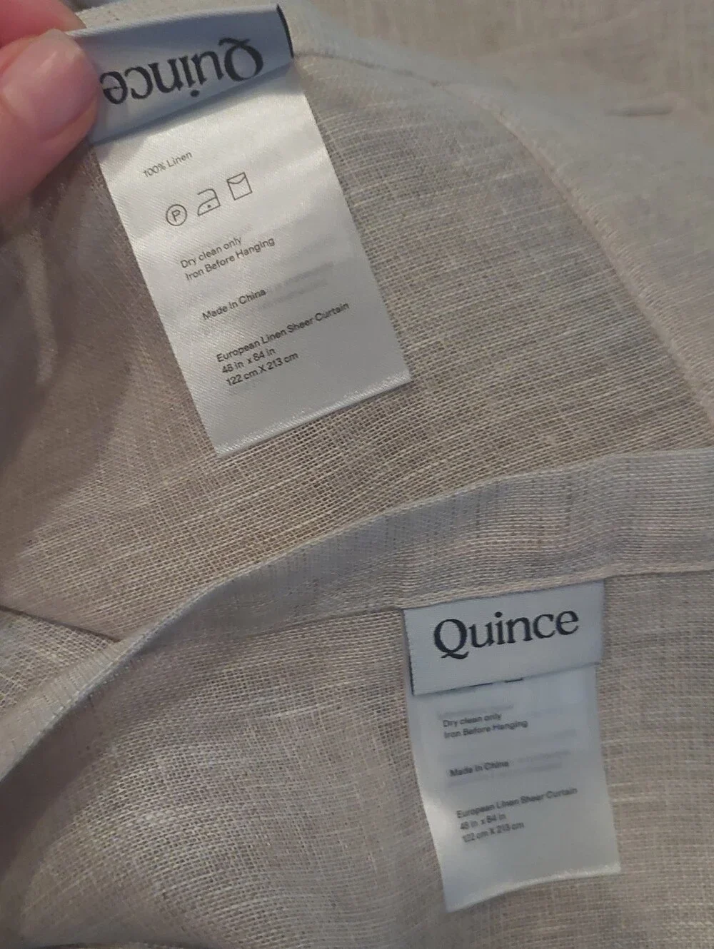 4 Panels! -NWT! Quince 100% Linen Flax Sheer Curtains, 48